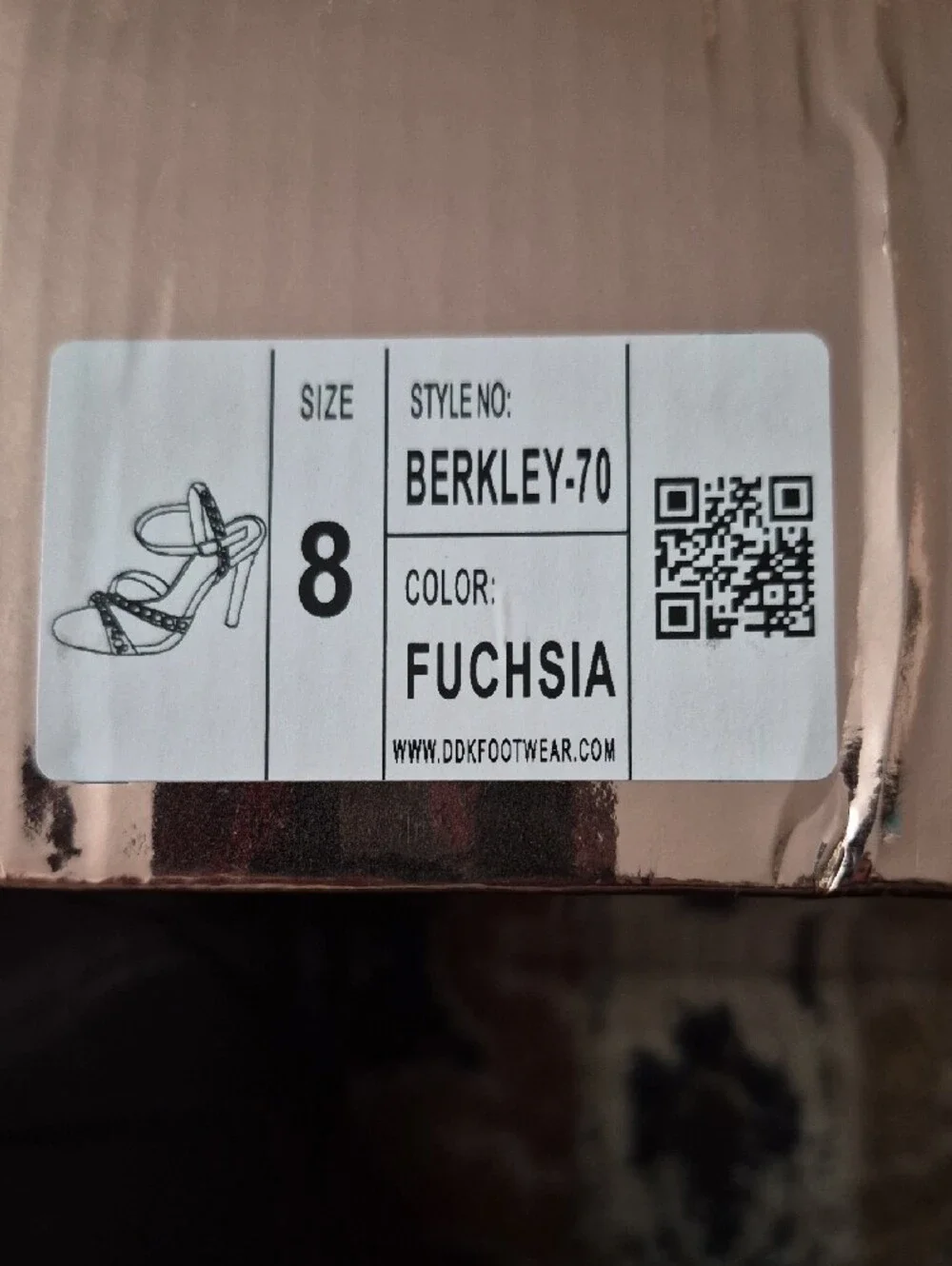 Fuchsia Crystal-Strap Evening Sandals - Picture 2 of 7